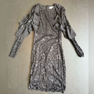 Badgley Mischka Black Sequin Bodycon Dress